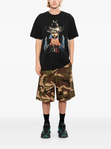 Tricou Melt cu imagine cu decolteu rotund negru