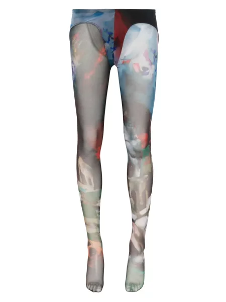 Чорапогащи Mugler зелено