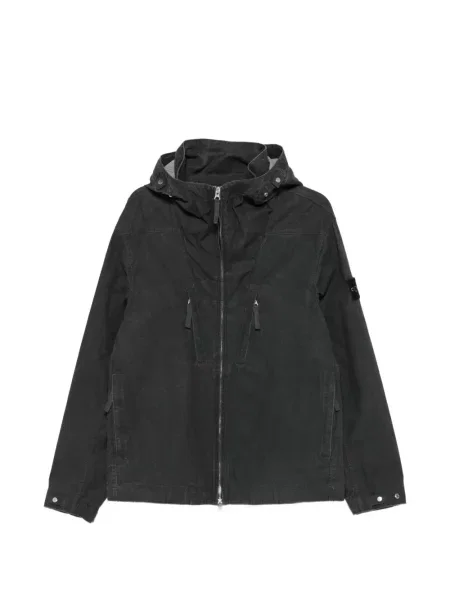Μπουφάν Stone Island με κουκούλα πέτρες γκρι
