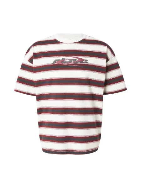 WEEKDAY Tricou bleumarin / roșu bordeaux alb