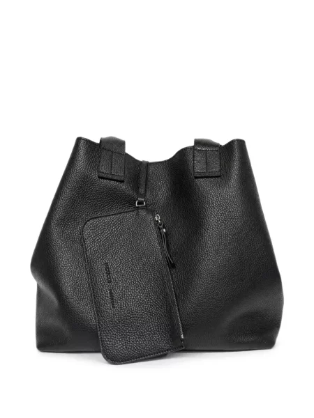 Geantă shopper Iacucci din piele negru