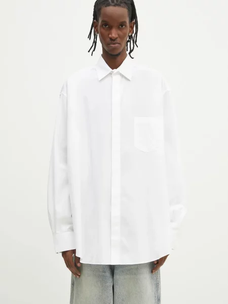 VETEMENTS camasa din Monogram Classic barbati cu guler clasic relaxed alb