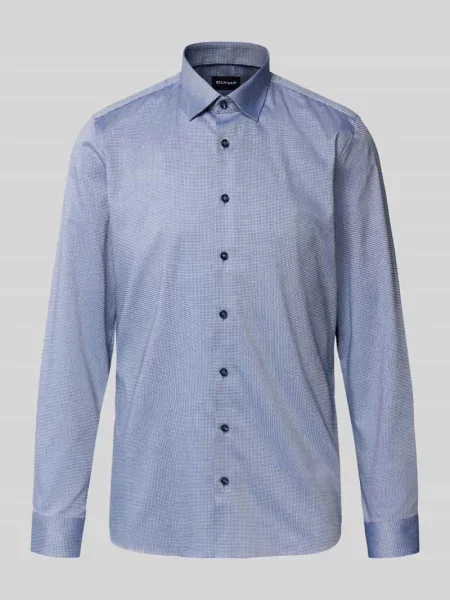 Body Koszula biznesowa o kroju slim fit z mieszanki bawełny Olymp Level 5 granatowa