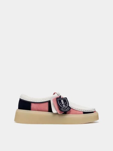 Замшевые ботинки Clarks розовые
