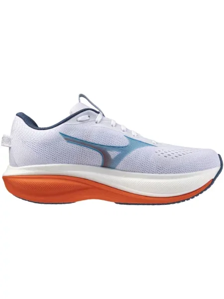 Pánske bežecké topánky Mizuno Wave Rider 30 white/blue jewel/orange biela