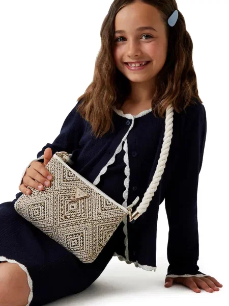 Guess crossbody kabelka detská béžová