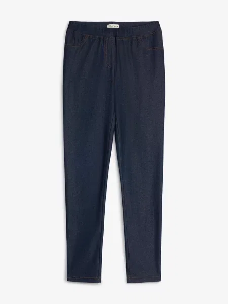 Legginsy w optyce jeansów niebieskie