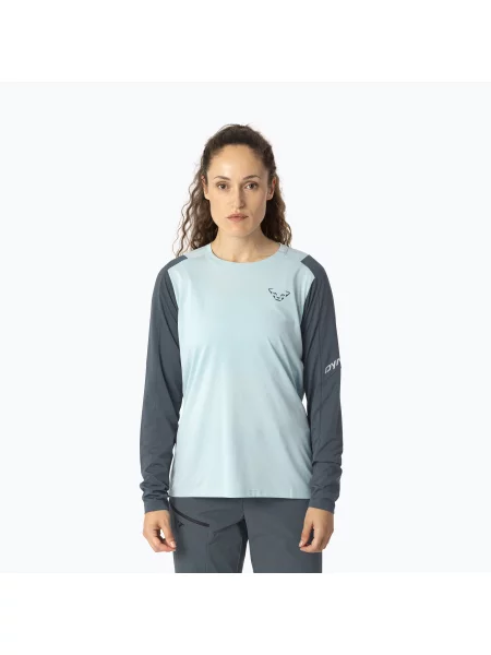 Tricou de trekking pentru femei DYNAFIT Transalper cloud albastru