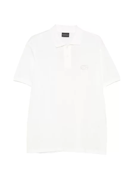 Polo Emporio Armani cu broderie alb