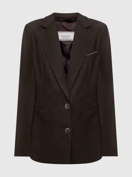 Жакет з вовни з ланцюжком моніль Peserico коричневий