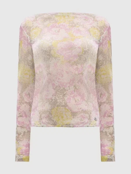 Топ в квітковий принт з люрексом Twin Set Actitude