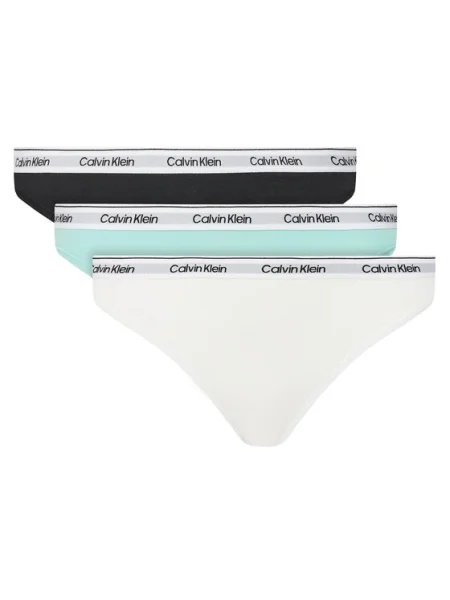 Прашки Calvin Klein Underwear 3 чифта тюркоазено бяло