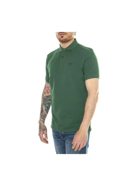 Lekka koszulka polo Barbour zielona