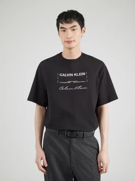 Calvin Klein Jeans Tricou Negru alb