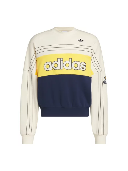 ADIDAS ORIGINALS Mikina Varsity námořnická modř / kari / vlny bílé