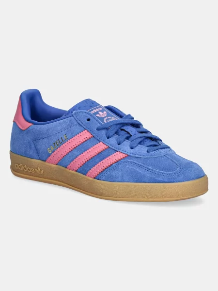 Adidas Originals sneakers din piele intoarsă Gazelle Indoor albastru