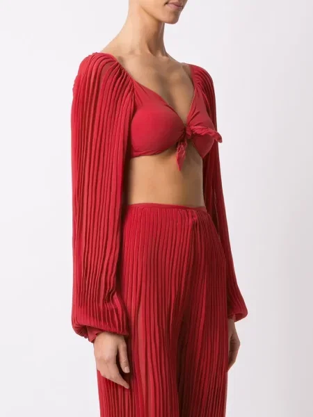Hedvábný top Amir Slama červený