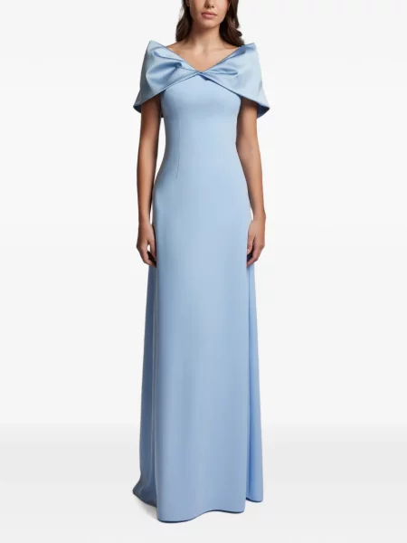 Cu centură rochie maxi Cristallini albastru