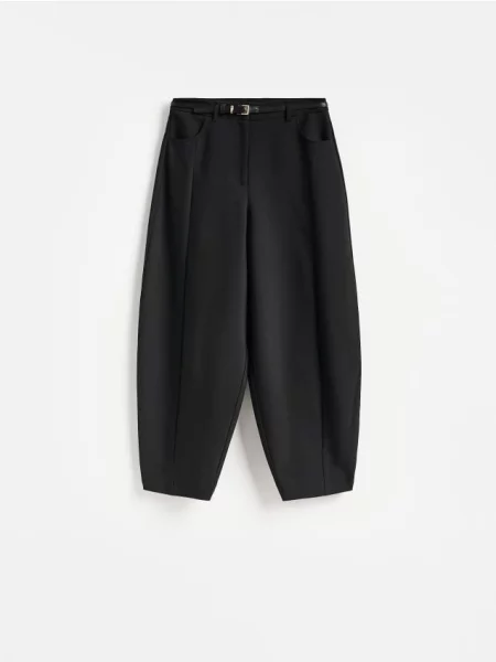 Cu centură pantaloni Reserved negru