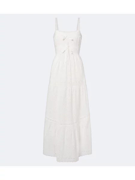 Rochie midi Ulla Johnson cu broderie alb
