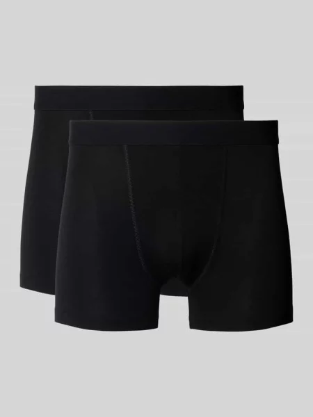 Obcisłe bokserki z elastycznym pasem w zestawie 2 szt. Bread & Boxers czarne