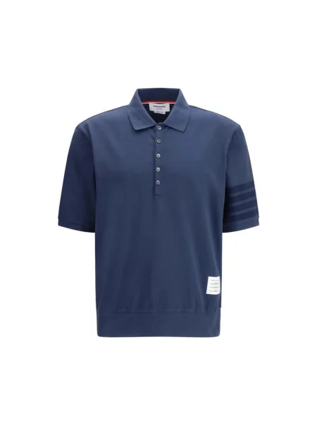 Koszulka polo Thom Browne niebieska