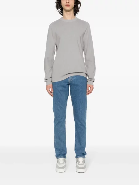 Megztinis Calvin Klein apvaliu kaklu pilka