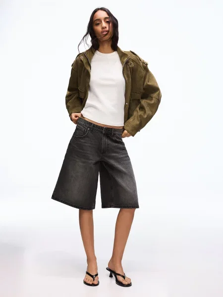 Bershka Jeans denim negru