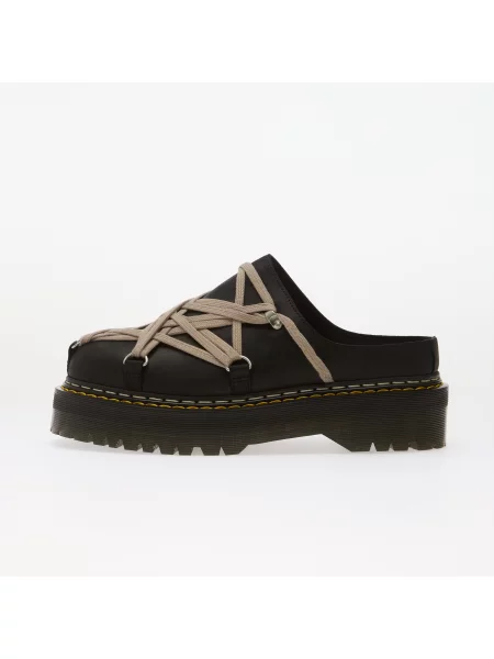Pantofi Rick Owens DRKSHDW x Dr. Martens Quad Sole Megalace Mule Black negru