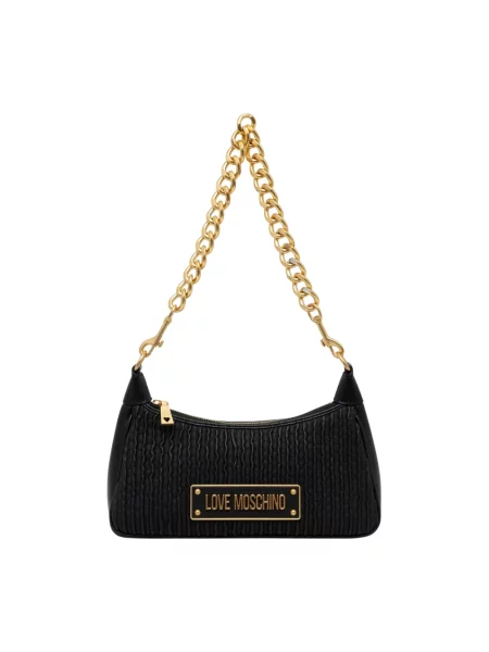 Love Moschino torebka skórzana czarny