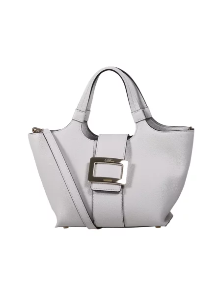 Shopperka Roger Vivier skórzana szara