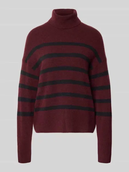 Golf o kroju regular fit z mieszanki żywej wełny Marc O'polo Denim bordowy