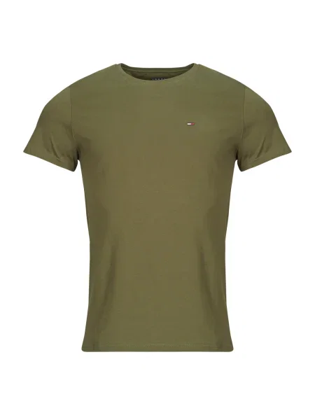 Tricou Tommy Jeans din jerseu kaki