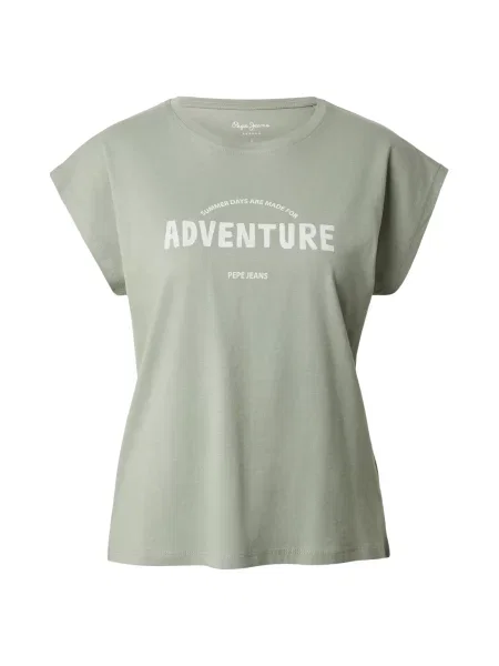 Pepe Jeans Tricou verde mentă alb