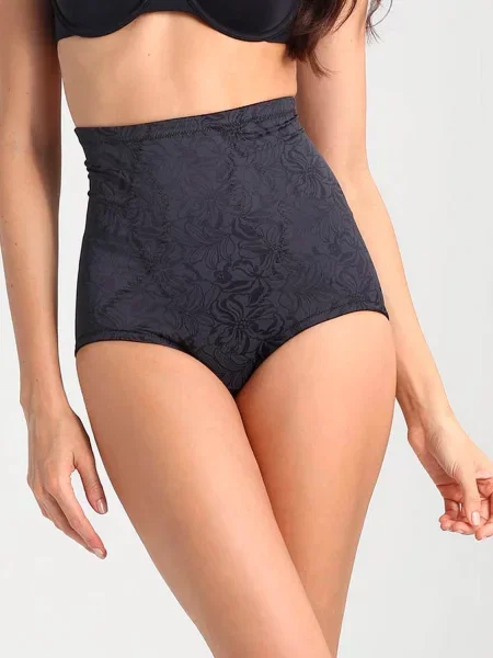 Женские трусы слип с высокой посадкой чорні