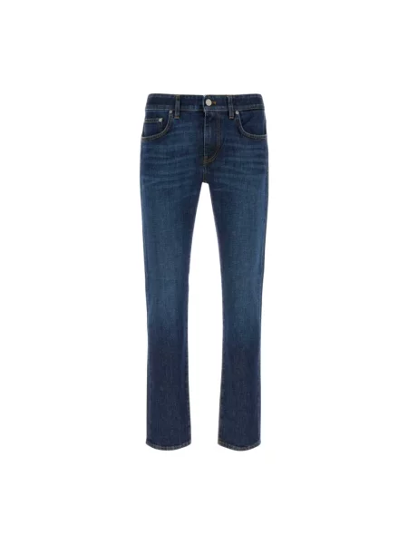 Jeansy straight leg Pt Torino niebieskie