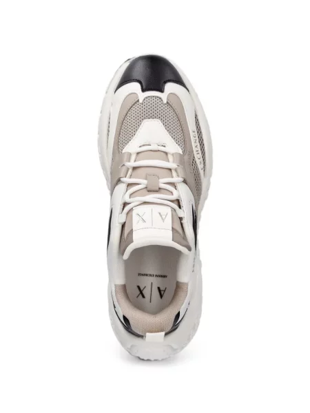 Sneakerși Armani Exchange cu autograf alb