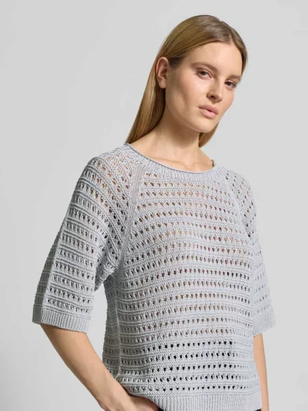 Sweter dzianinowy z krótkim rękawem Marc Cain