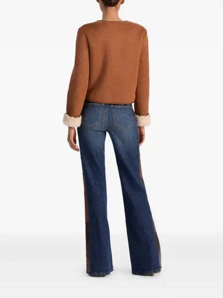 Geacă Alice + Olivia din piele de căprioară maro