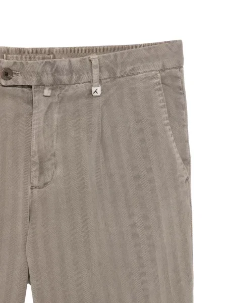 Pantaloni Myths cu model herringbone