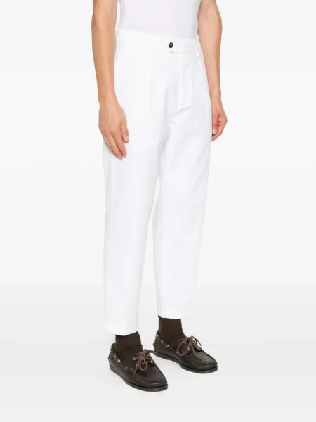 Pantaloni Eleventy plisate alb