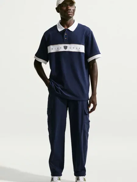 Nike Sportswear polo z bawełną Fairway Fresh Dri-FIT granatowa