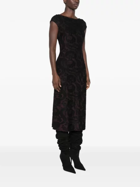 Rochie midi Etro cu model paisley negru