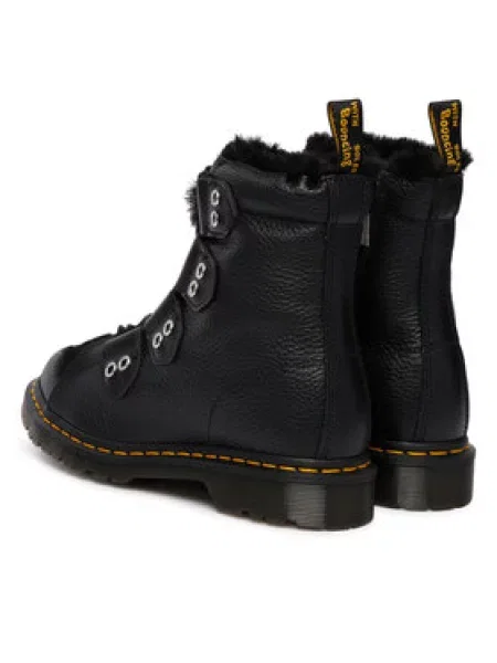 Dr. Martens Bakancs Faux Fur Lined fekete