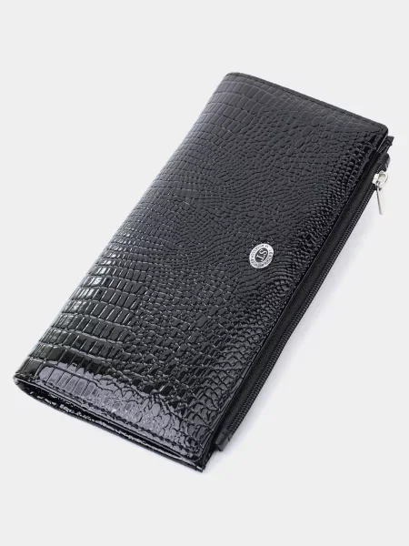 ST Leather Accessories Гаманець Шкіра чорний