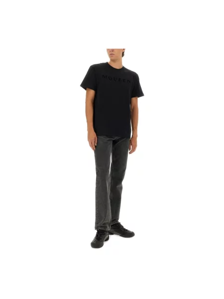 Koszulka Alexander Mcqueen z logo czarna