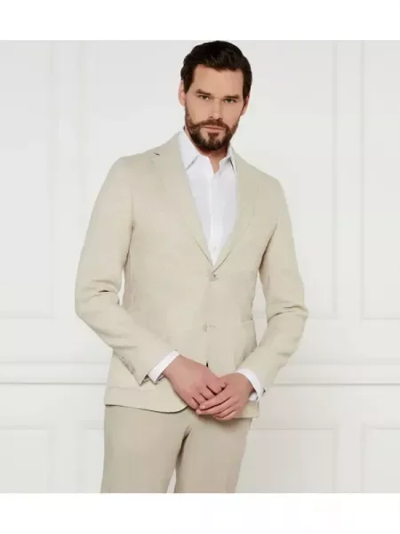 BOSS BLACK Sacou cu adaos de lână negru