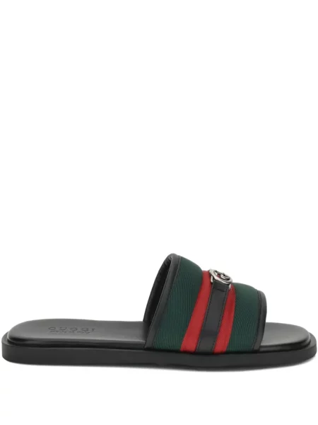 Sandale Gucci cu dungi negru