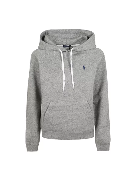 Polo Ralph Lauren Bluzy Kobieta M Pony Embroidered Hoodie szary