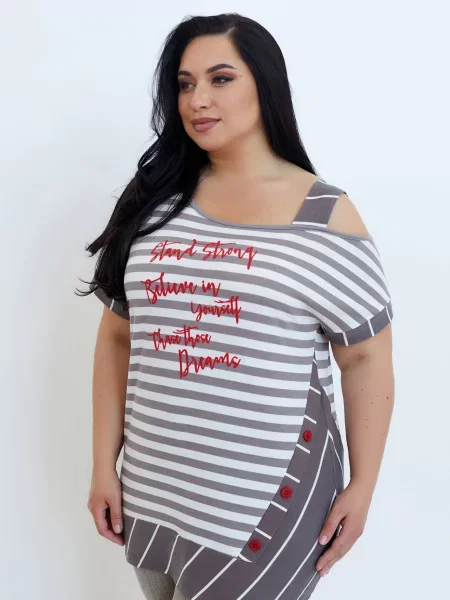 Туніка All Posa білий/сірий біла